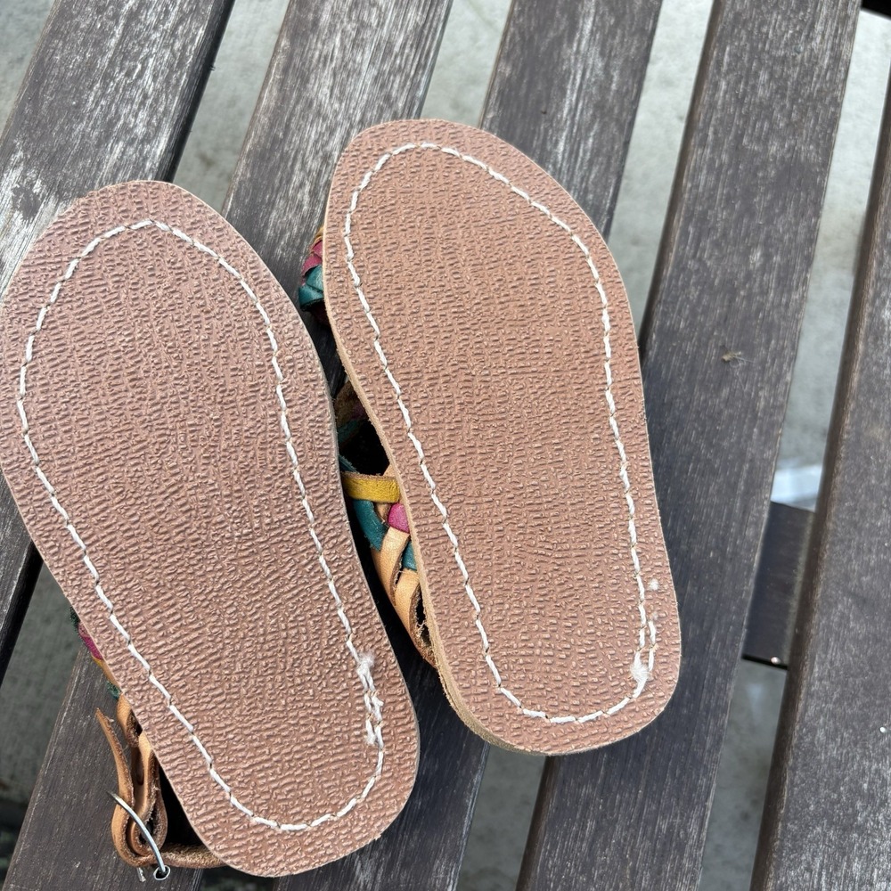 Unbranded Kids 5 Multi Sandals Boho Huarache Braided Leather?* - Picture 8 of 10
